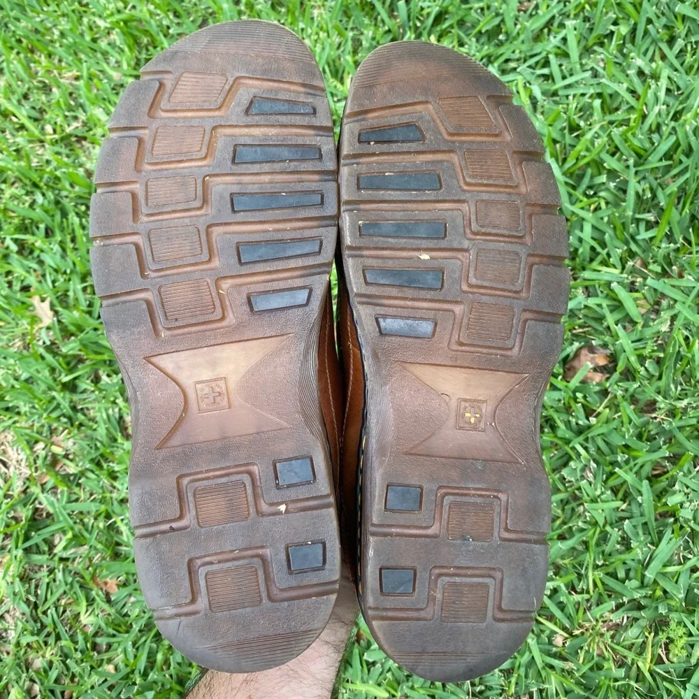 Dr. Martens 8B79 Mens Brown Leather Slip On Loafers Size US 12 Moc Toe Shoes